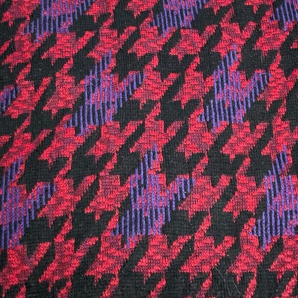 Urban Renewal Vintage 90s Houndstooth Cardigan Sweater Size Medium Dark Academia - Picture 6 of 6